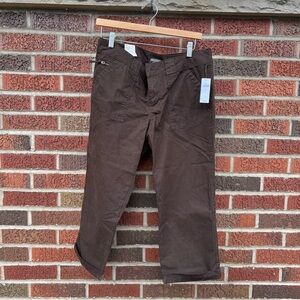 Gap Brown Mid Rise Khaki Capri Straight Fit Ankle Pants
